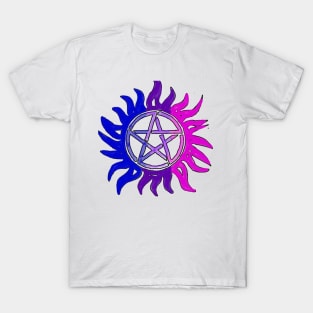 Bisexual Pride Flag Anti-Possession Symbol T-Shirt